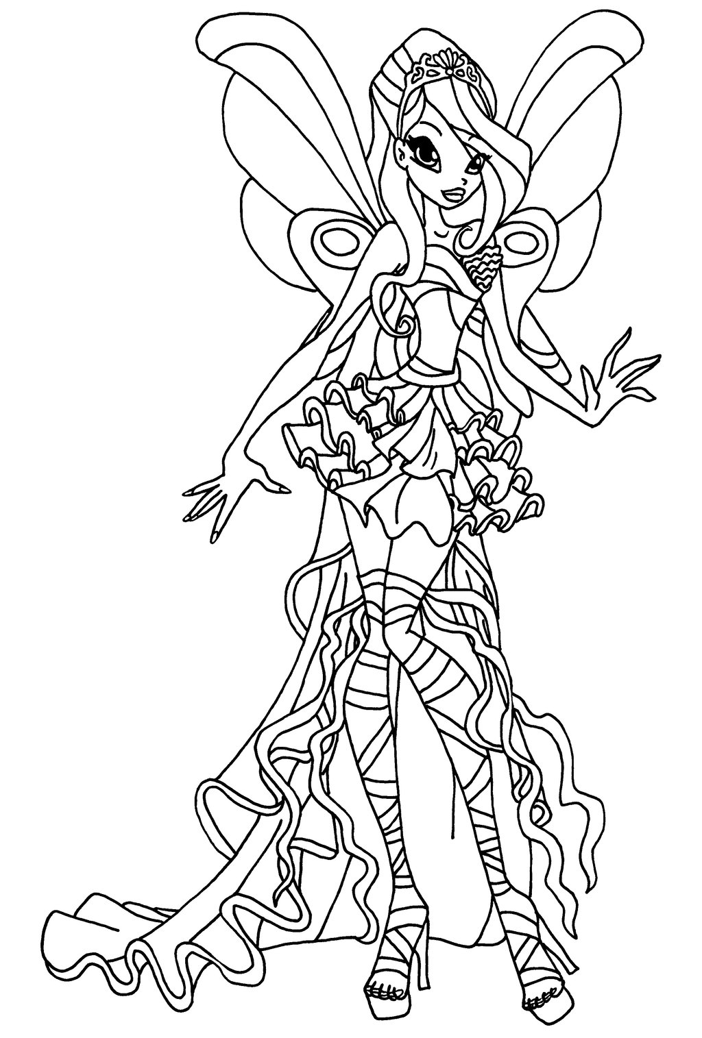 Coloriage Bloom Harmonix Winx à imprimer