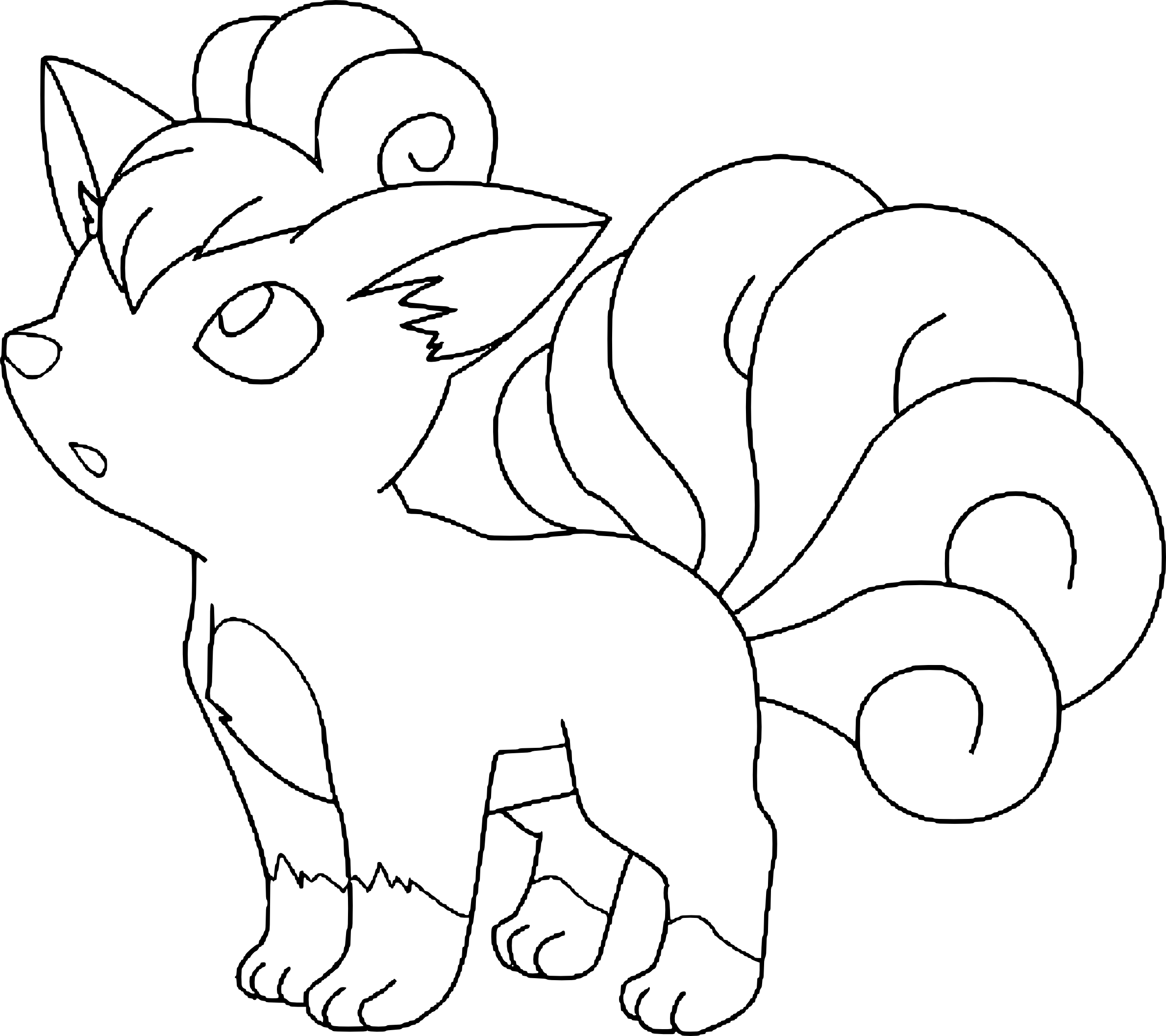 Coloriage Goupix Pokemon à Imprimer