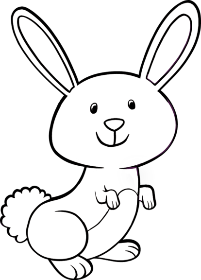 rabbit coloring pages for kindergarten kids - photo #14