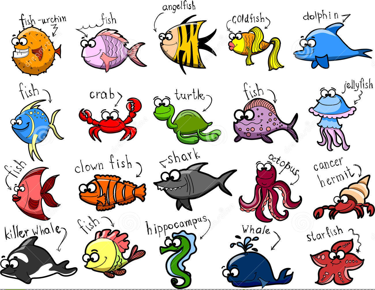 Animaux marins Coloriage Animaux