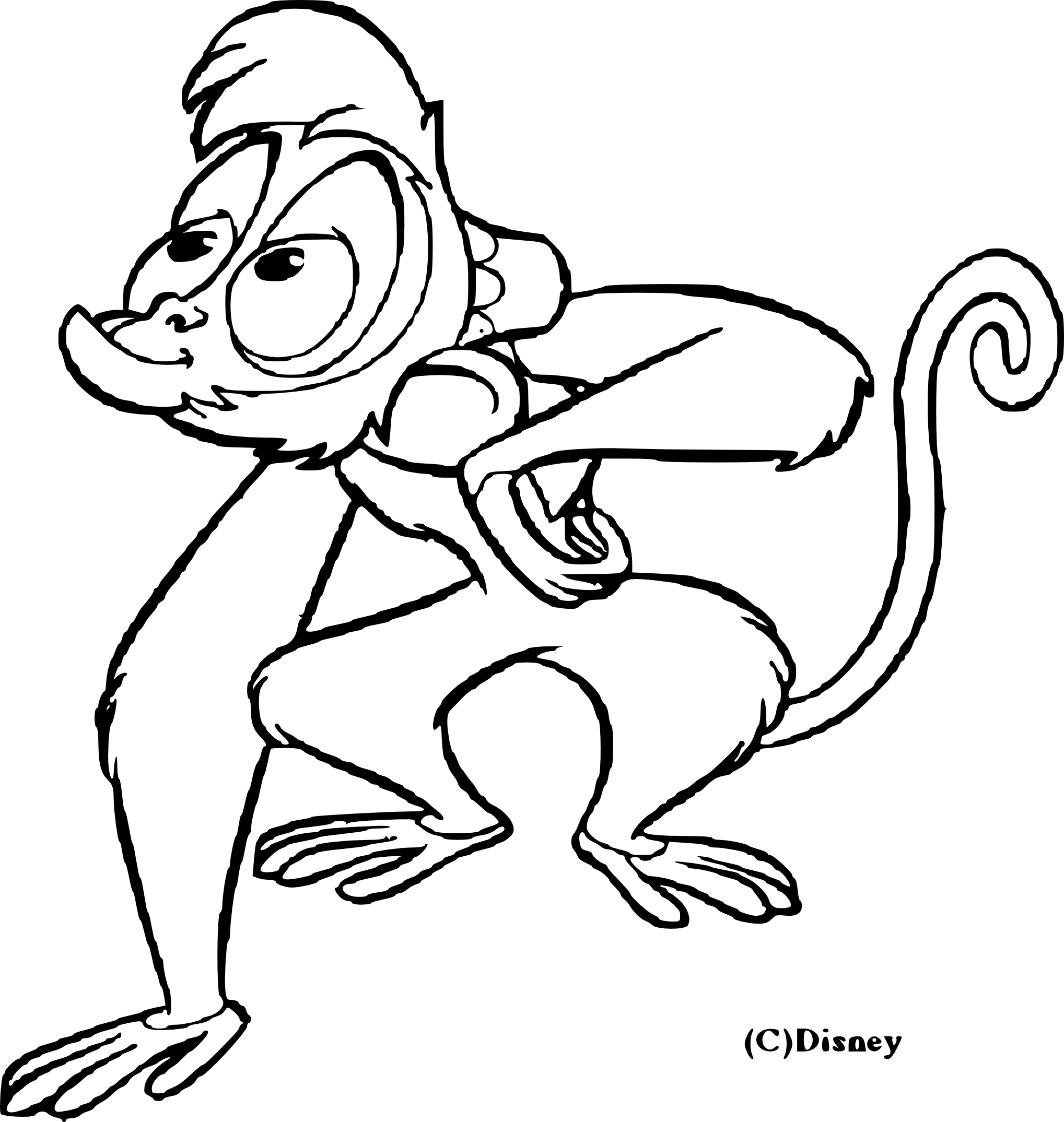 abu from aladdin coloring pages - photo #4