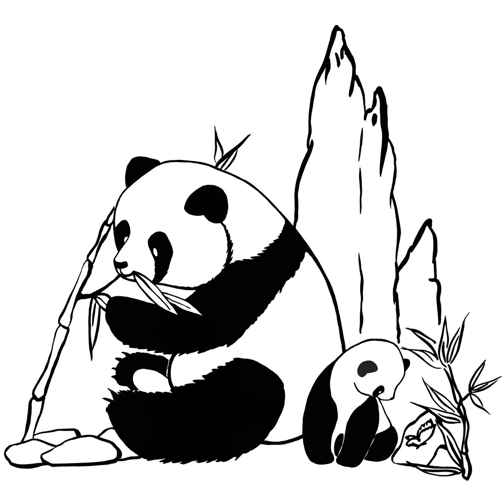 Coloriage De Panda à Imprimer
