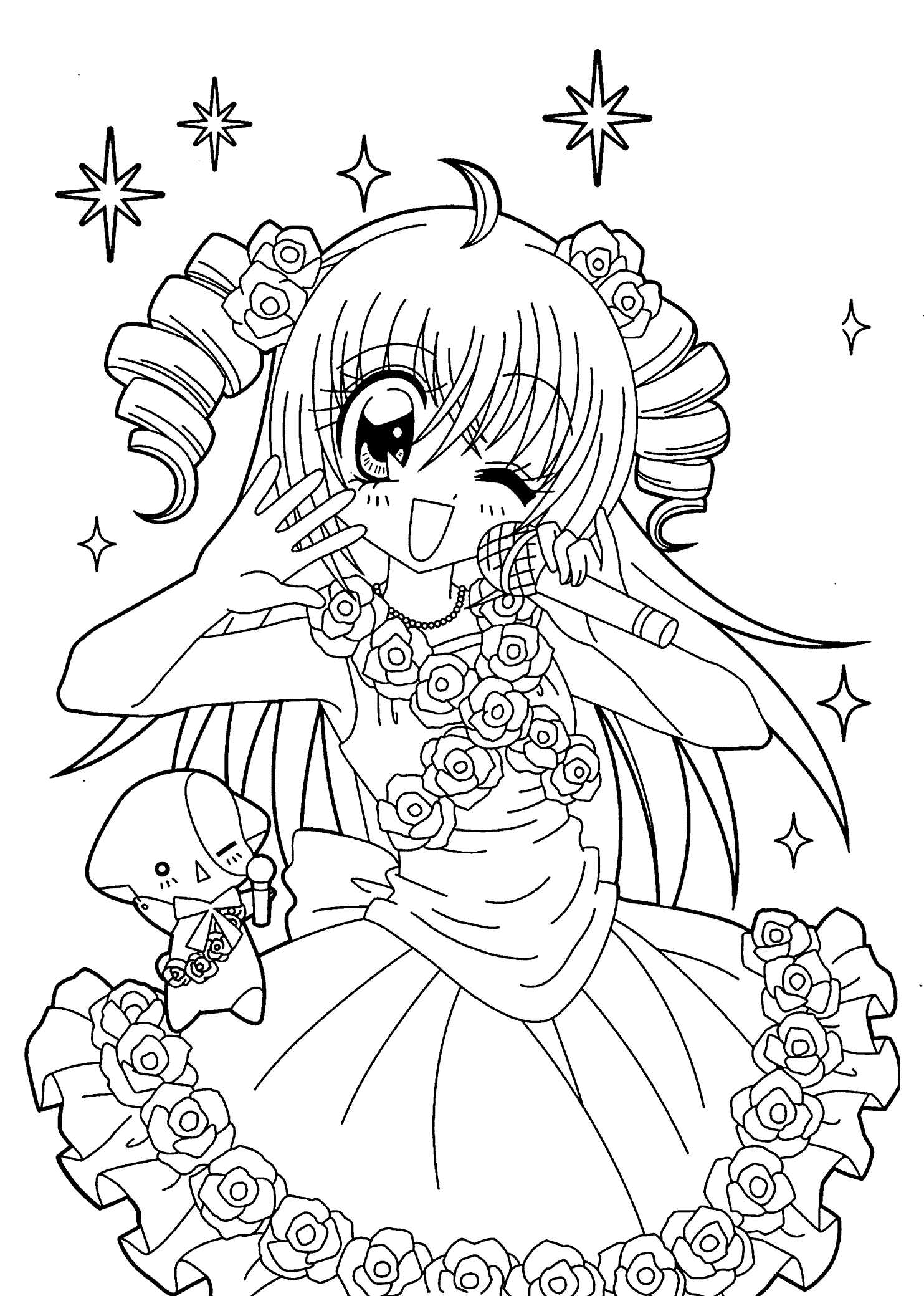 japanese anime coloring pages - photo #16