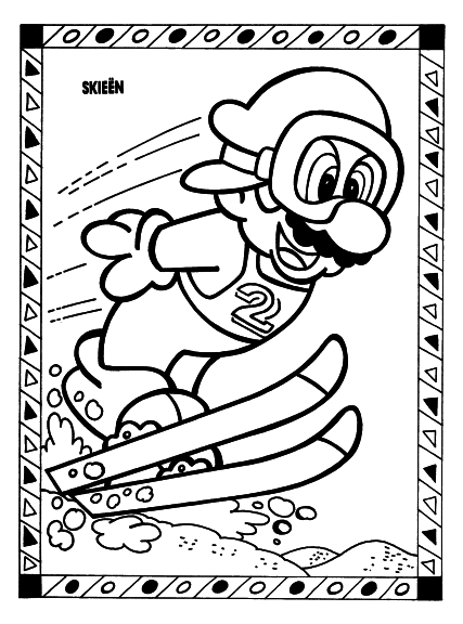 Coloriage Mario aux jeux olympiques à imprimer