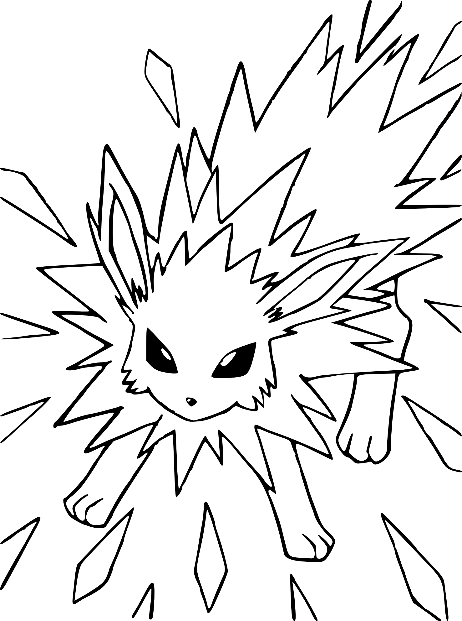 Coloriage Voltali Pokemon à imprimer