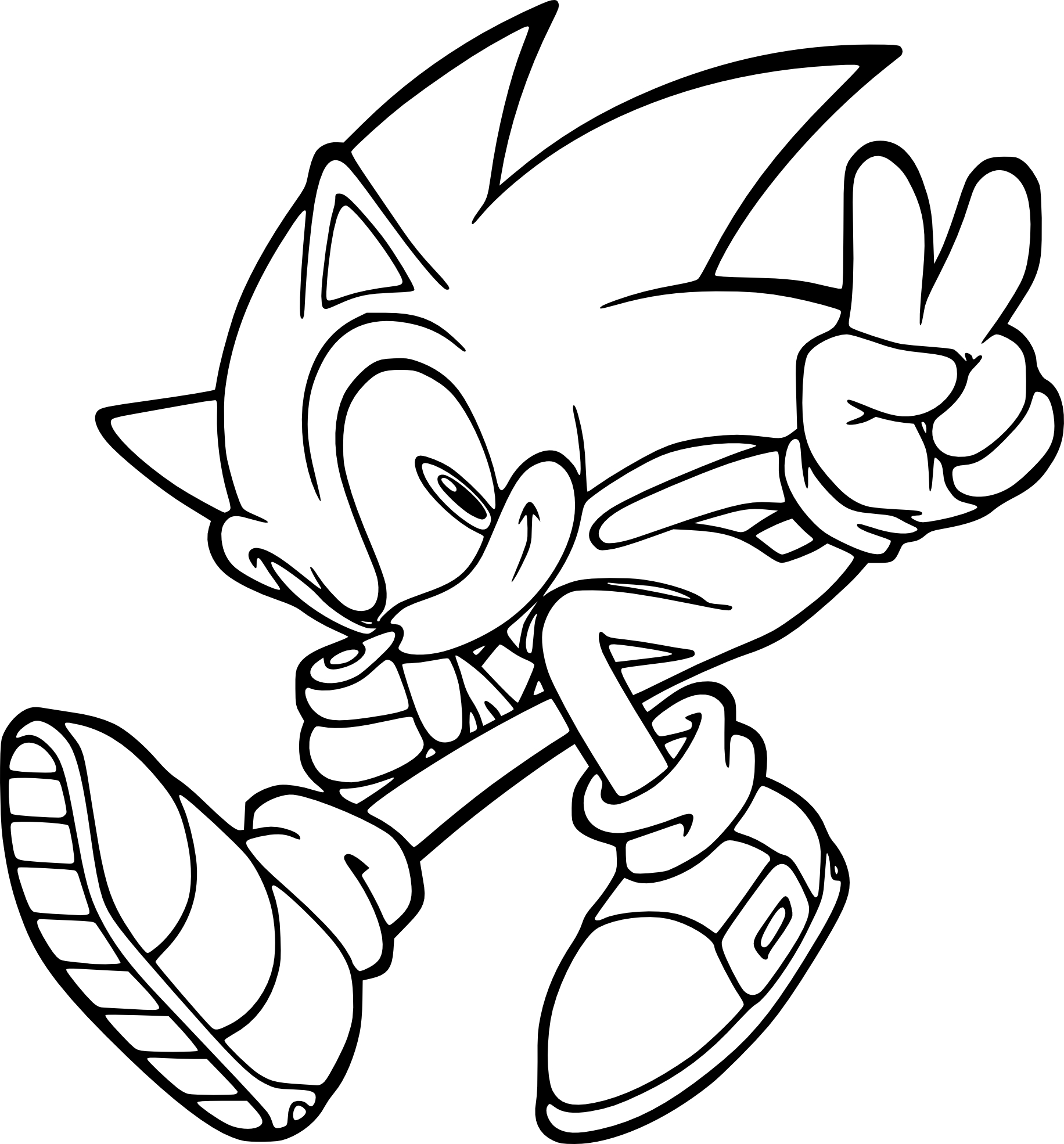 Coloriage de Sonic à imprimer
