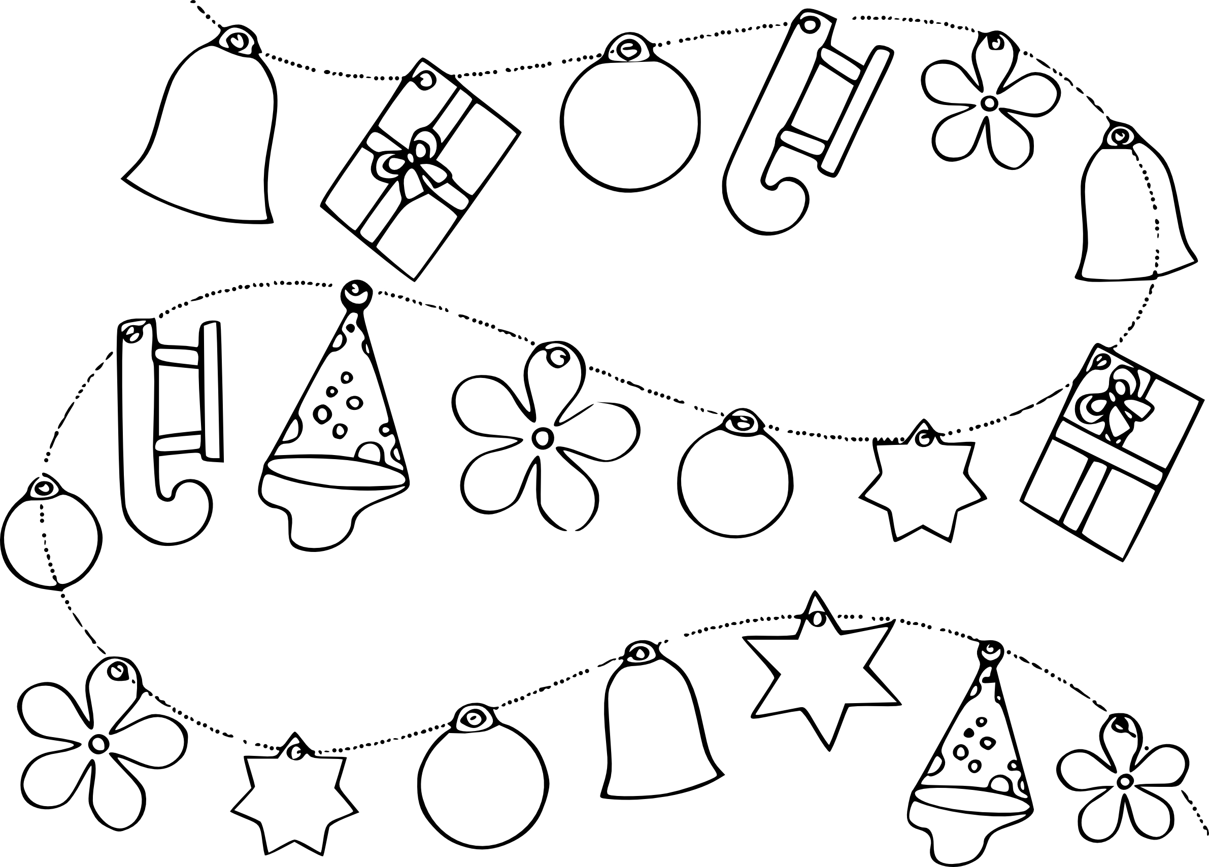 Inspiration Guirlande De Noel Coloriage