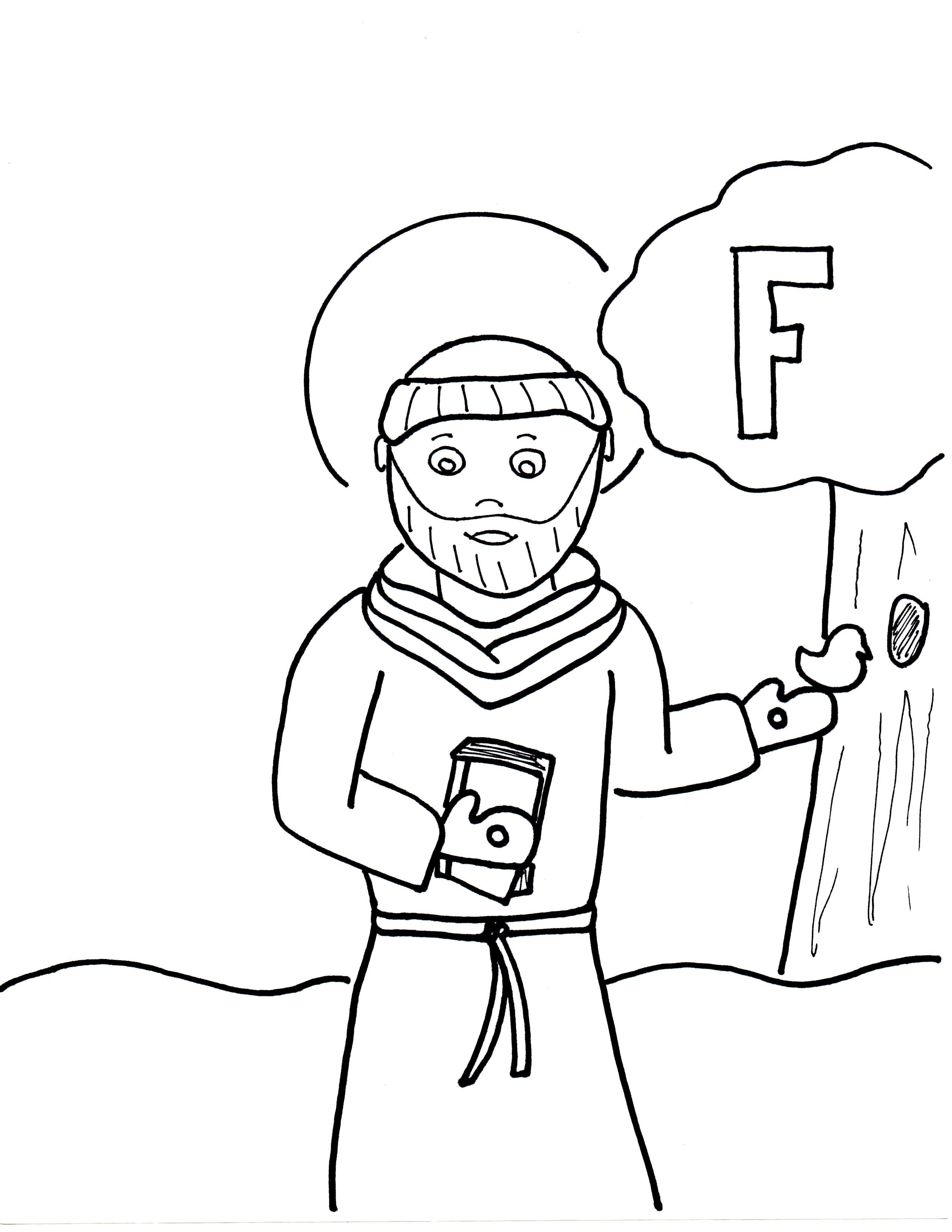 saint francis of assisi coloring pages - photo #17