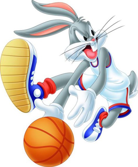 Coloriage Bugs Bunny Basketball à imprimer