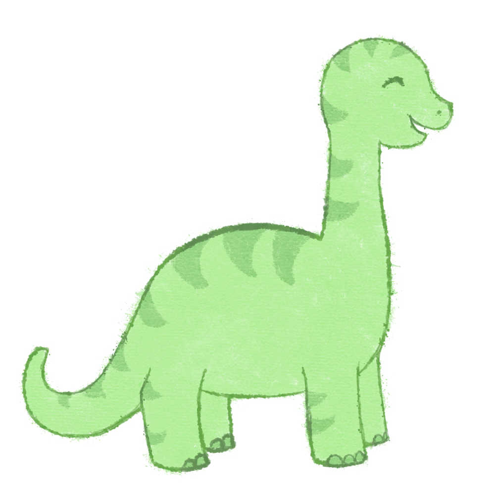 Coloriage dinosaure facile Dinosaure mignon