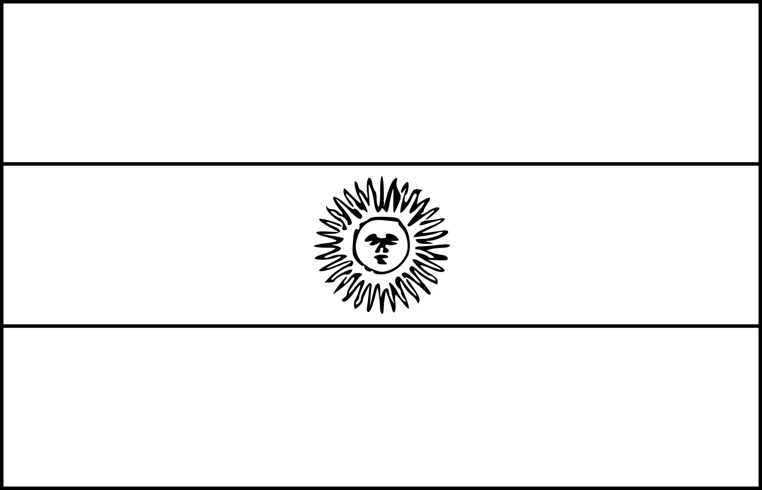 Coloriage drapeau Argentine à imprimer