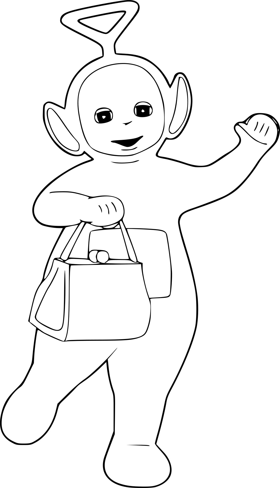 Coloriage Teletubbies Tinky Winky A Imprimer