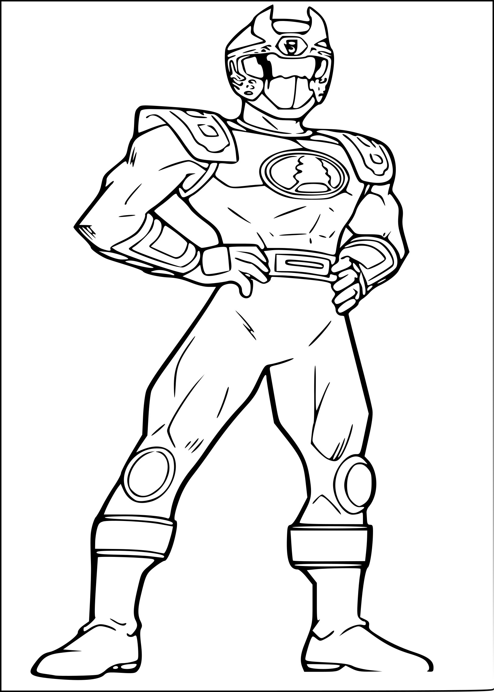 Coloriage Power Rangers bleu à imprimer