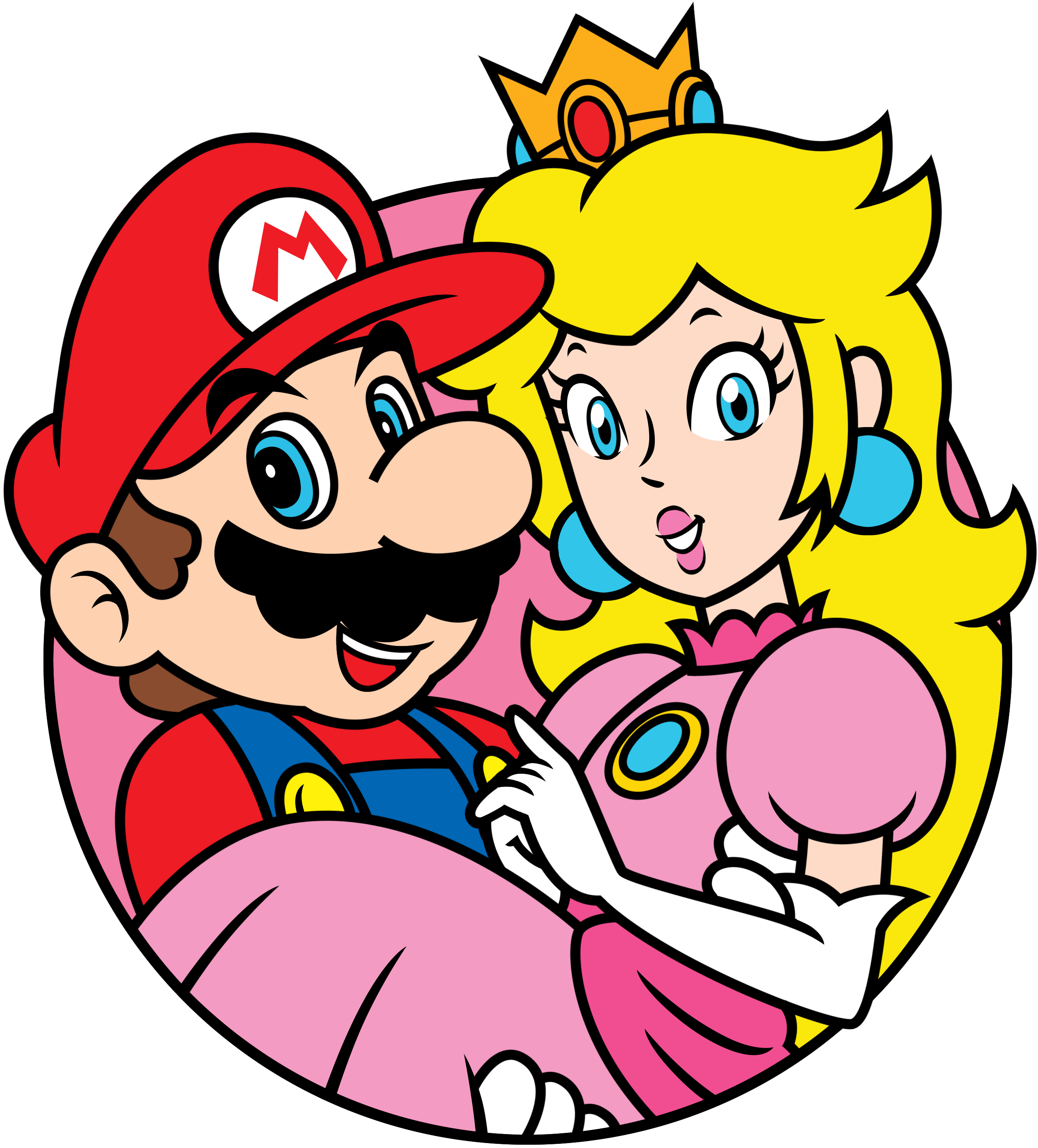 Coloriage Mario Et Peach à Imprimer