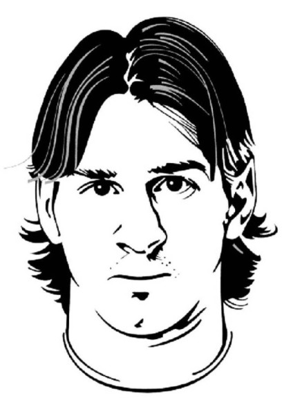 Messi coloring page