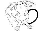 Raichu Pokemon coloring page