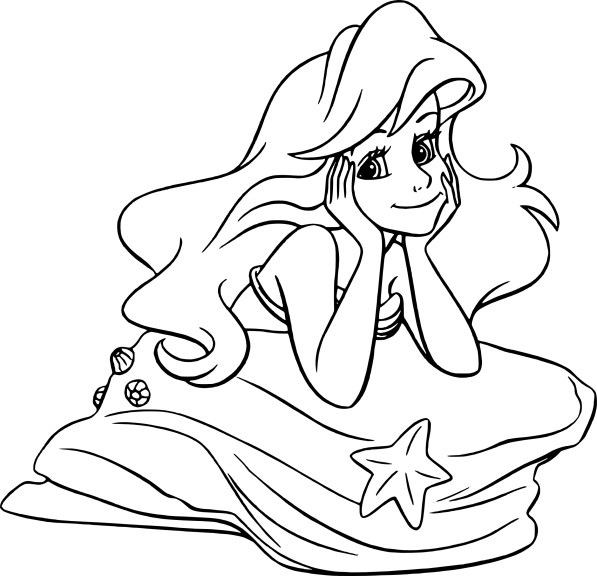 Coloriage Ariel la petite sirene