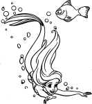 Ariel And Polochon coloring page