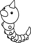 Weedle Pokemon coloring page