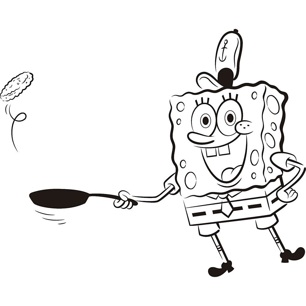 Spongebob Kitchen coloring page