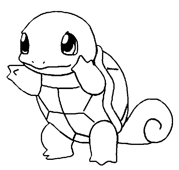 Squirtle Pokemon coloring page