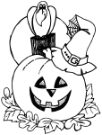 Disegno di Zucca di Halloween da colorare