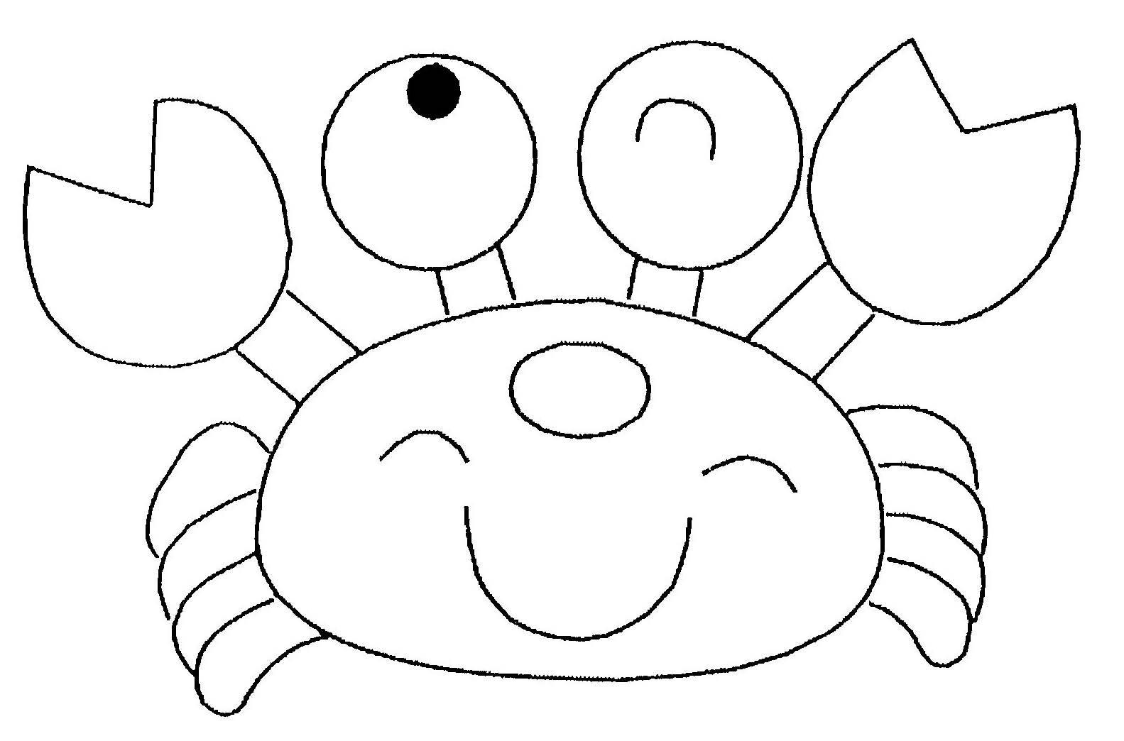 Coloriage Crabe Mignon à Imprimer