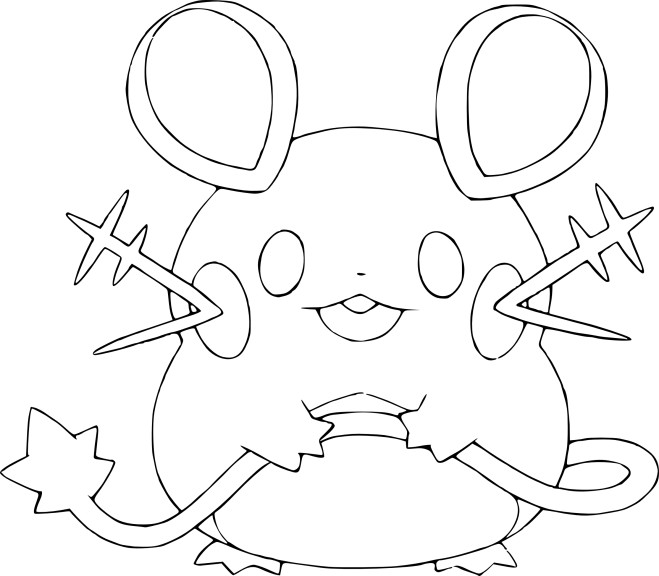 Disegno di Pokemon Dedenne da colorare