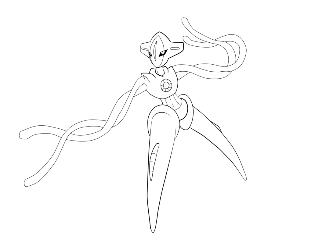 Pokemon Deoxys coloring page