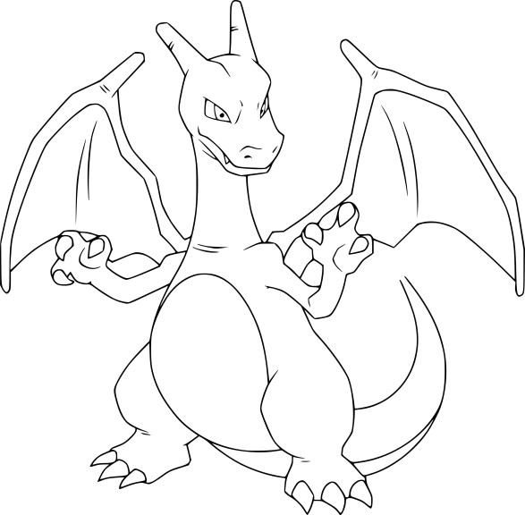 Coloriage Dracaufeu Pokemon