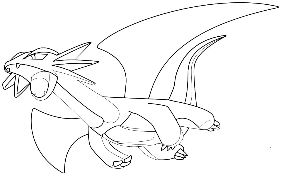 Pokemon Salamence coloring page