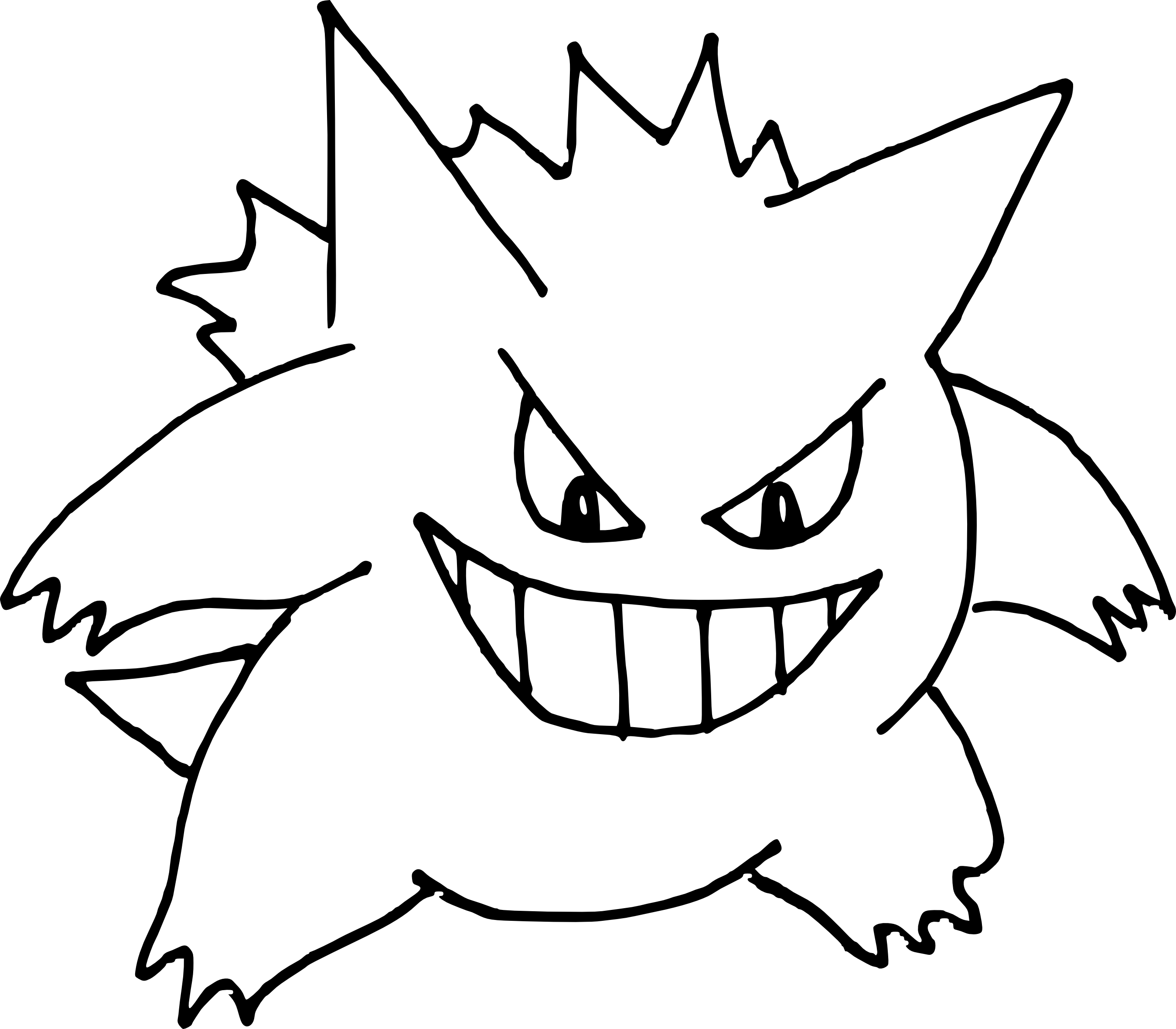 Disegno di Pokemon Gengar da colorare