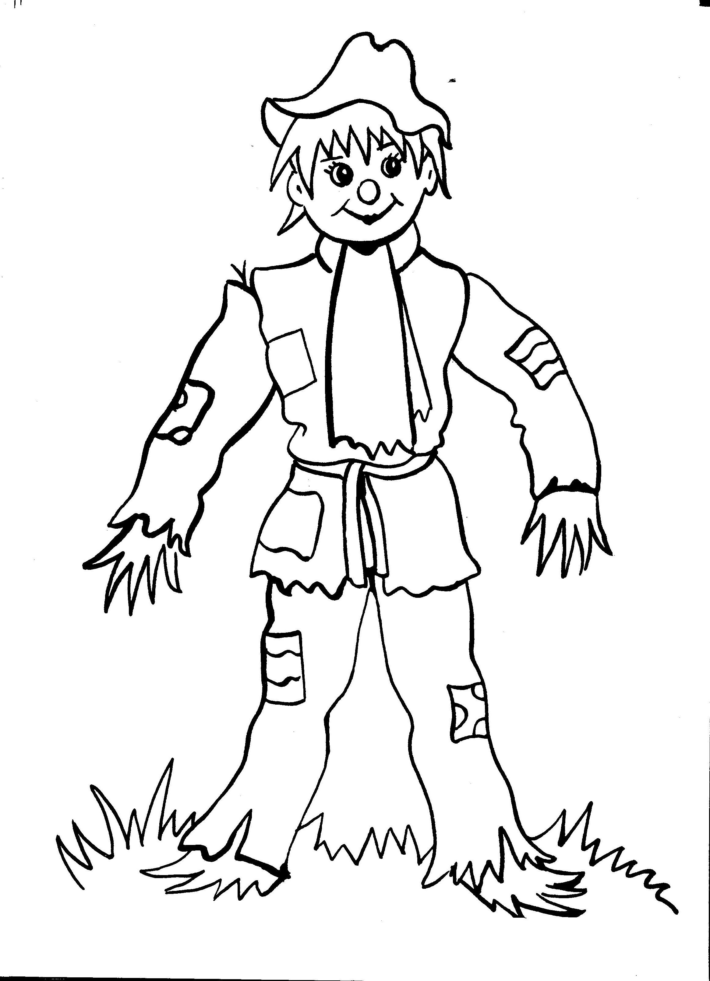 Scarecrow coloring page