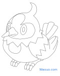 Starly Pokemon coloring page