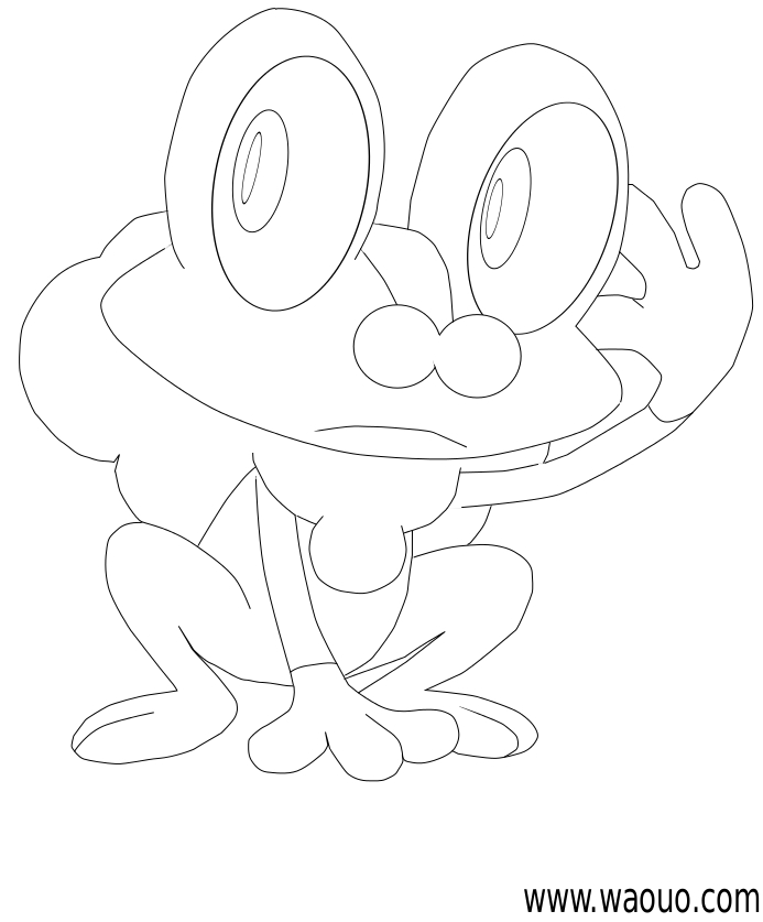 Froakie Pokemon coloring page