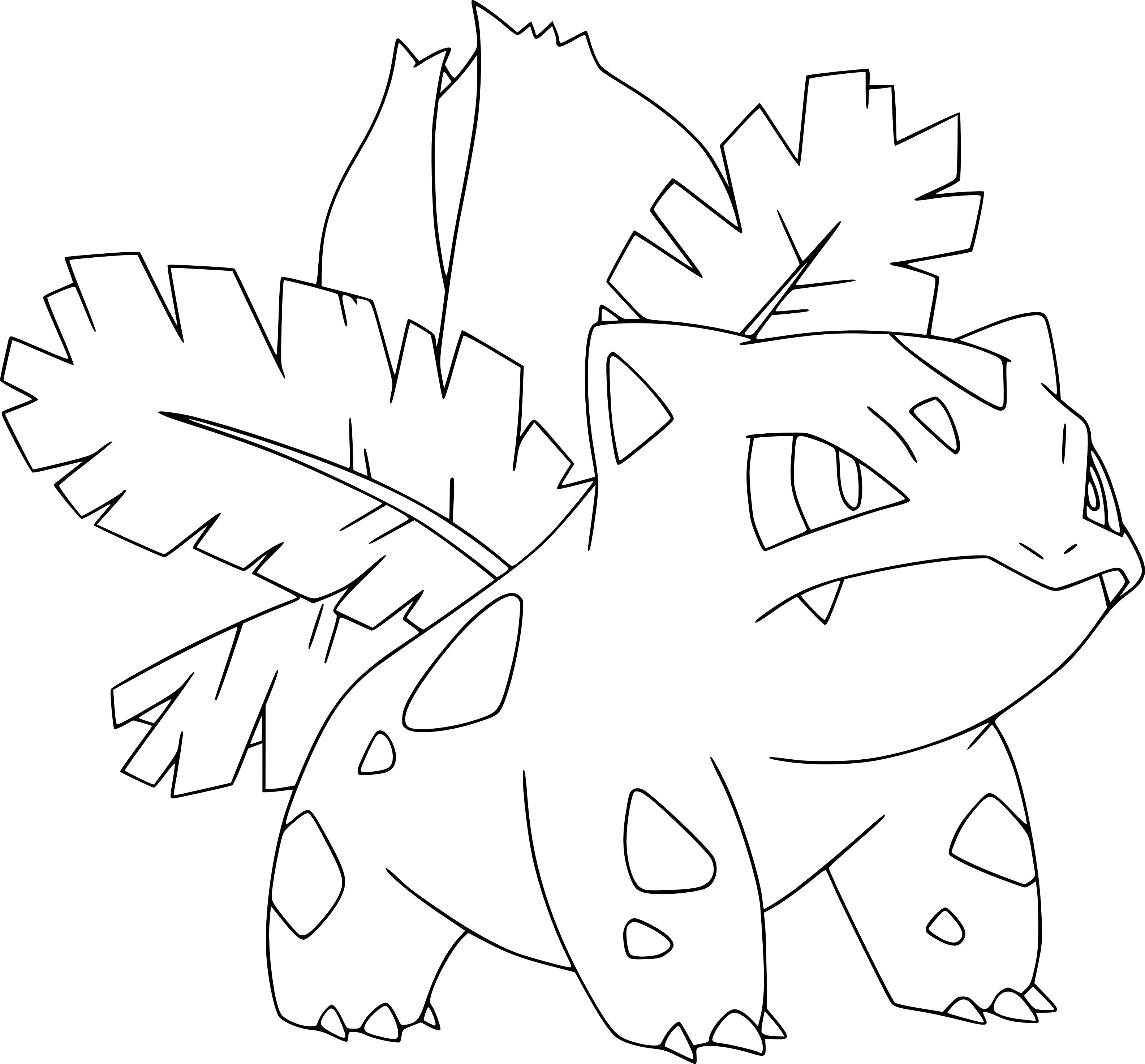 Ivysaur Pokemon coloring page