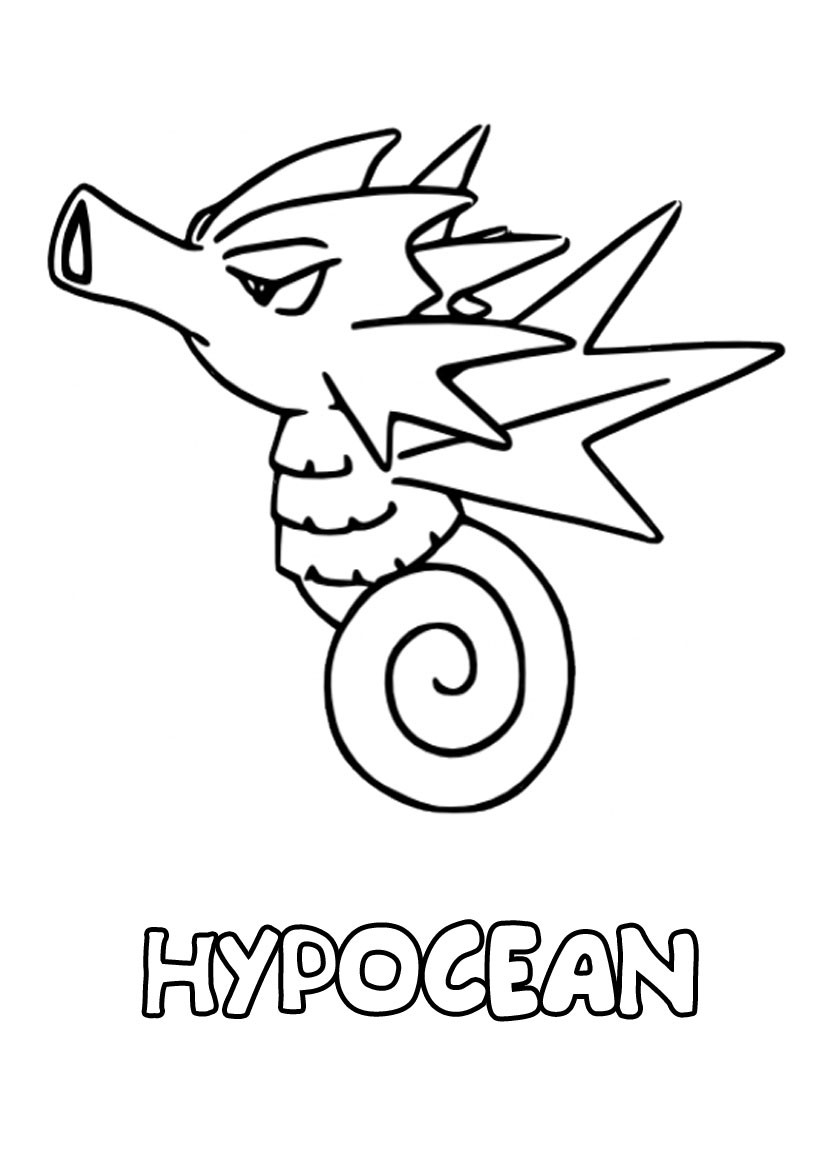 Pokemon Seadra coloring page