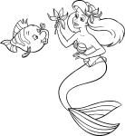 Coloriage la petite sirene Polochon