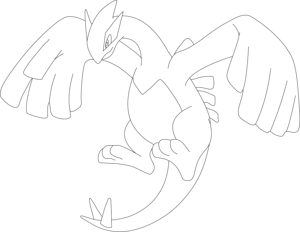 Lugia Pokemon coloring page