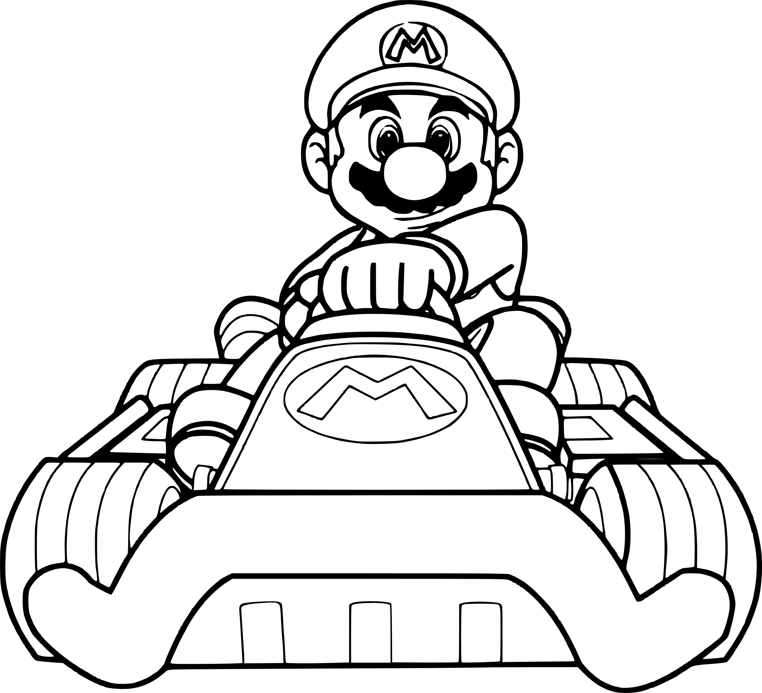 Mario Kart coloring page