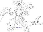 Mega Carchacrok Pokemon coloring page