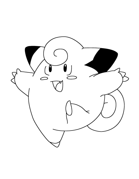 Disegno di Pokemon Clefairy da colorare