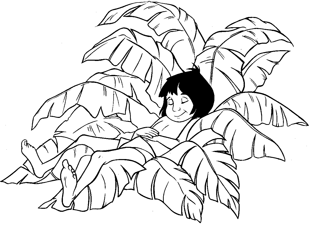 Mowgli The Jungle Book coloring page