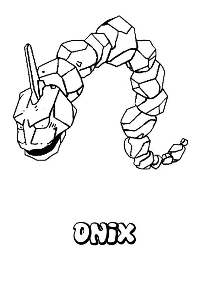 Coloriage Onix Pokemon