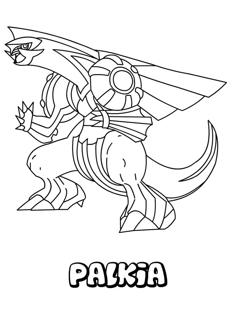 Legendary Pokemon Palkia coloring page