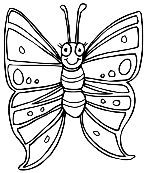 Coloriage papillon mignon