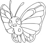 Butterfree Pokemon coloring page