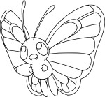 Disegno di Pokemon Butterfree da colorare