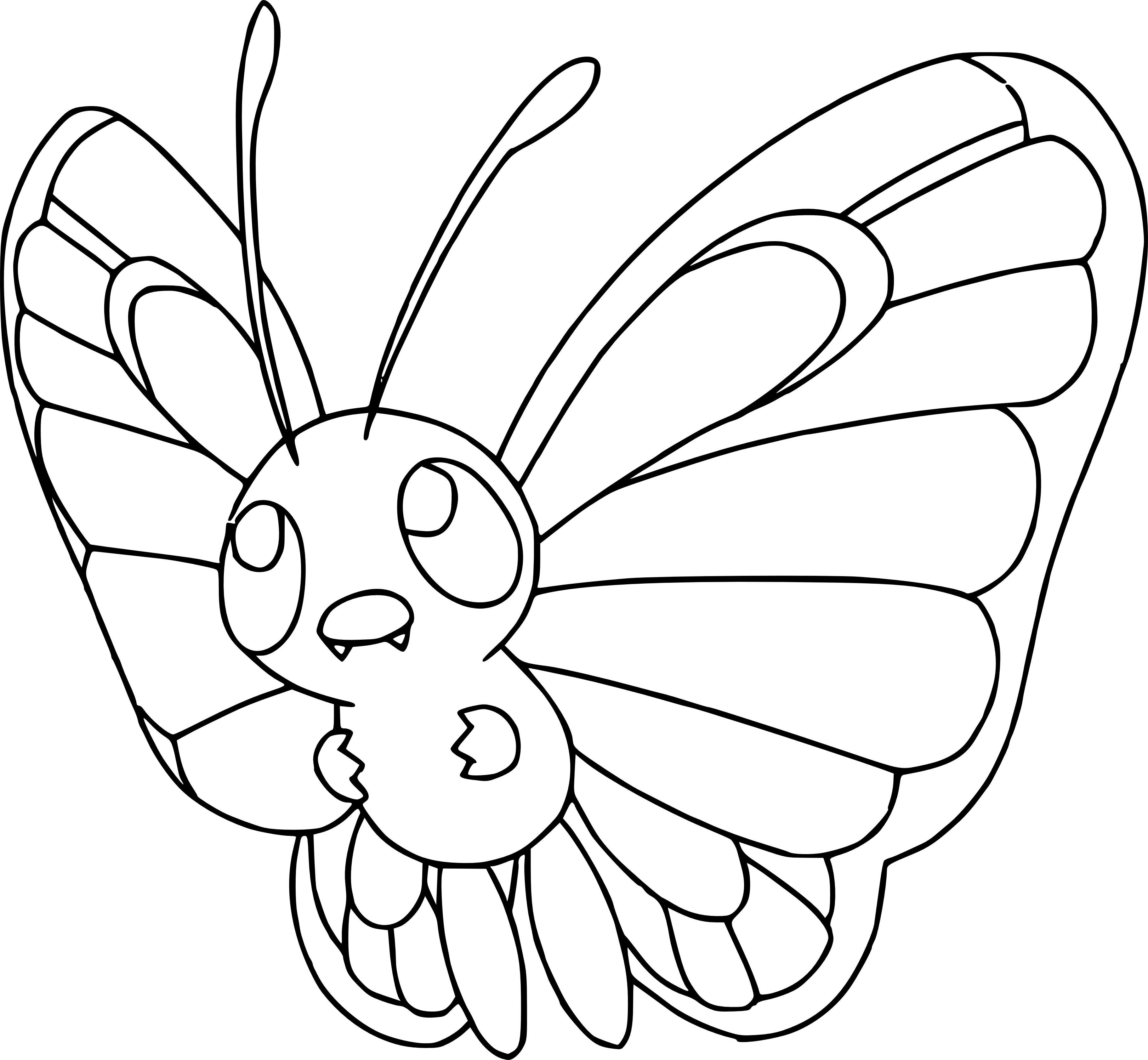 Disegno di Pokemon Butterfree da colorare