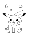 Disegno di Pika entra nella lotta Pika entra nella battaglia Pokemon da colorare